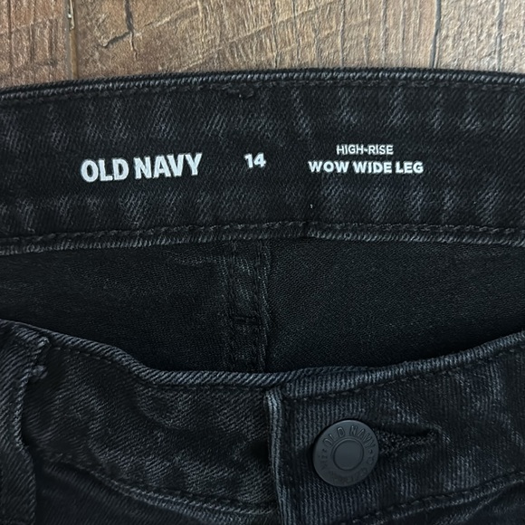Old Navy High-rise WOW Wide Leg black jeans - Picture 2 of 8